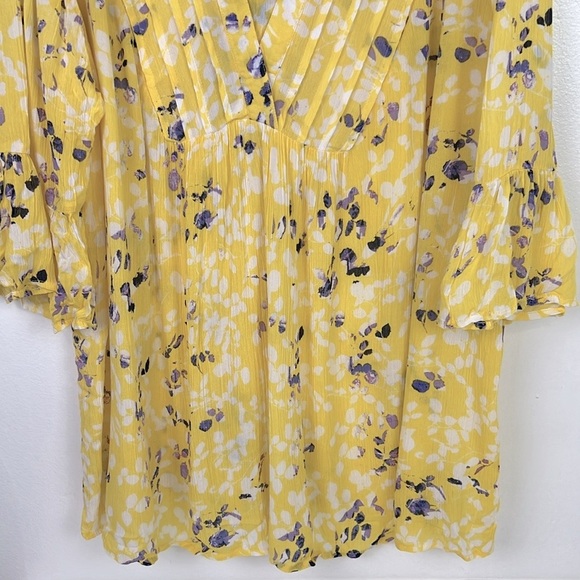 Woman Within New Woman’s 18/20 L Quarter Sleeve Rayon Print Tunic Blouse - Picture 5 of 8